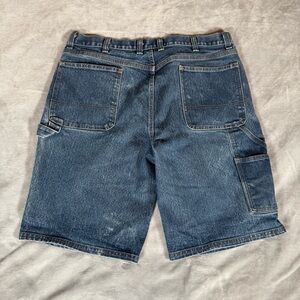 Vintage Big Mac Carpenter Denim Shorts Mens 40 (Estimated) 10.5” Faded Y2K